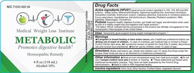 4oz Bottle Label (Metabolic 4oz Bottle Label)